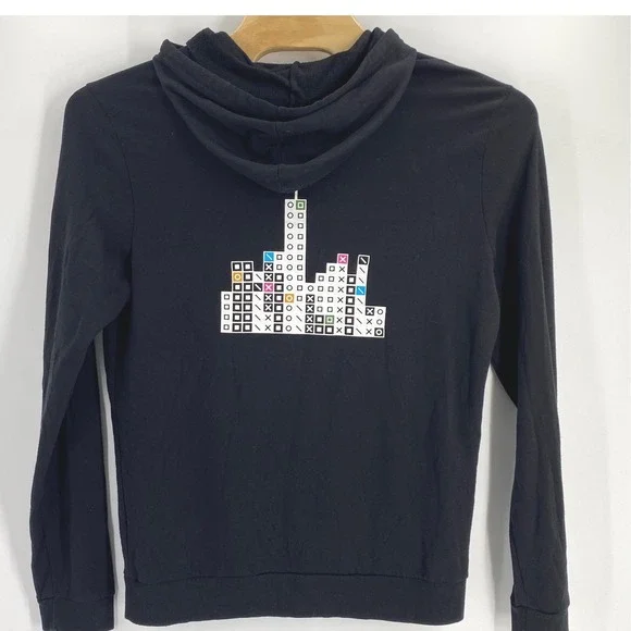 Marine Layer NYC Skyline Graphic Hoodie‎ Mens Large Black Sunset Pullover Hoodie - Picture 3 of 9